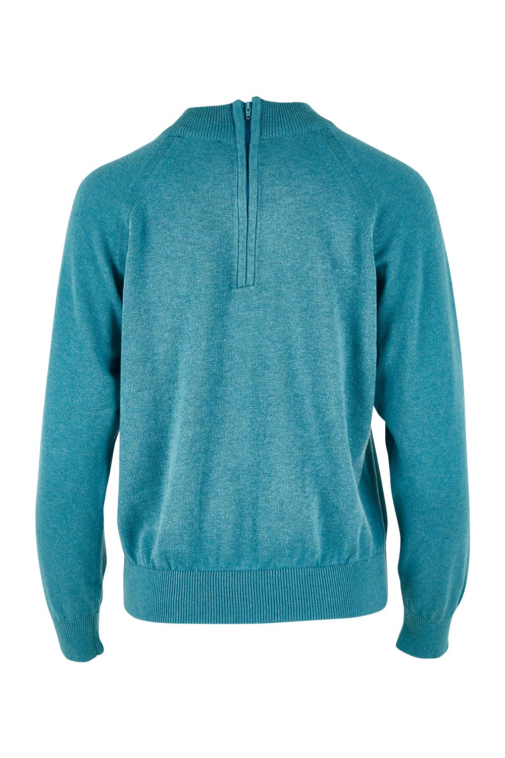 Product shot of the Susan Zip Back in colour Blue (Blue), from the back