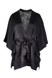Product shot of Thelma Kimono in colour Black (Black), from the front