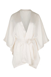 Product shot of Thelma Kimono in colour Talc, from the front
