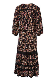 Product shot of the Lela Maxi in colour Kimber (Black), from the back