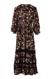 Product shot of the Lela Maxi in colour Kimber (Black), from the front