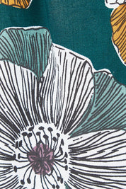 Product shot of the Summer Soul Dress in colour Peony (Green), detail