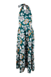 Product shot of the Summer Soul Dress in colour Peony (Green), from the front