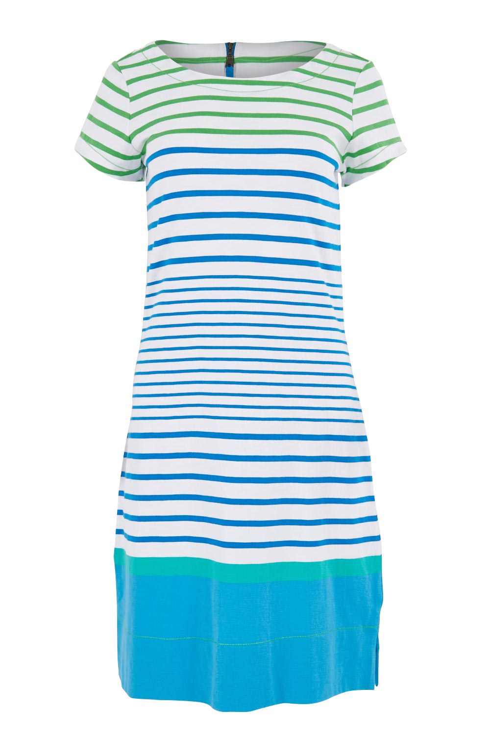 Product shot of the Nellie Dress in colour SeaGrassSt (Green), from the front