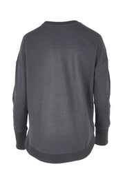 Product shot of the Lucy French Terry Sweat in colour Gunmetal (Grey), from the back