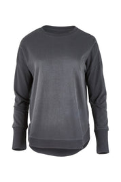 Product shot of the Lucy French Terry Sweat in colour Gunmetal (Grey), from the front