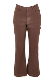Product shot of the Fleur Bootleg Jean in colour Coco, from the front
