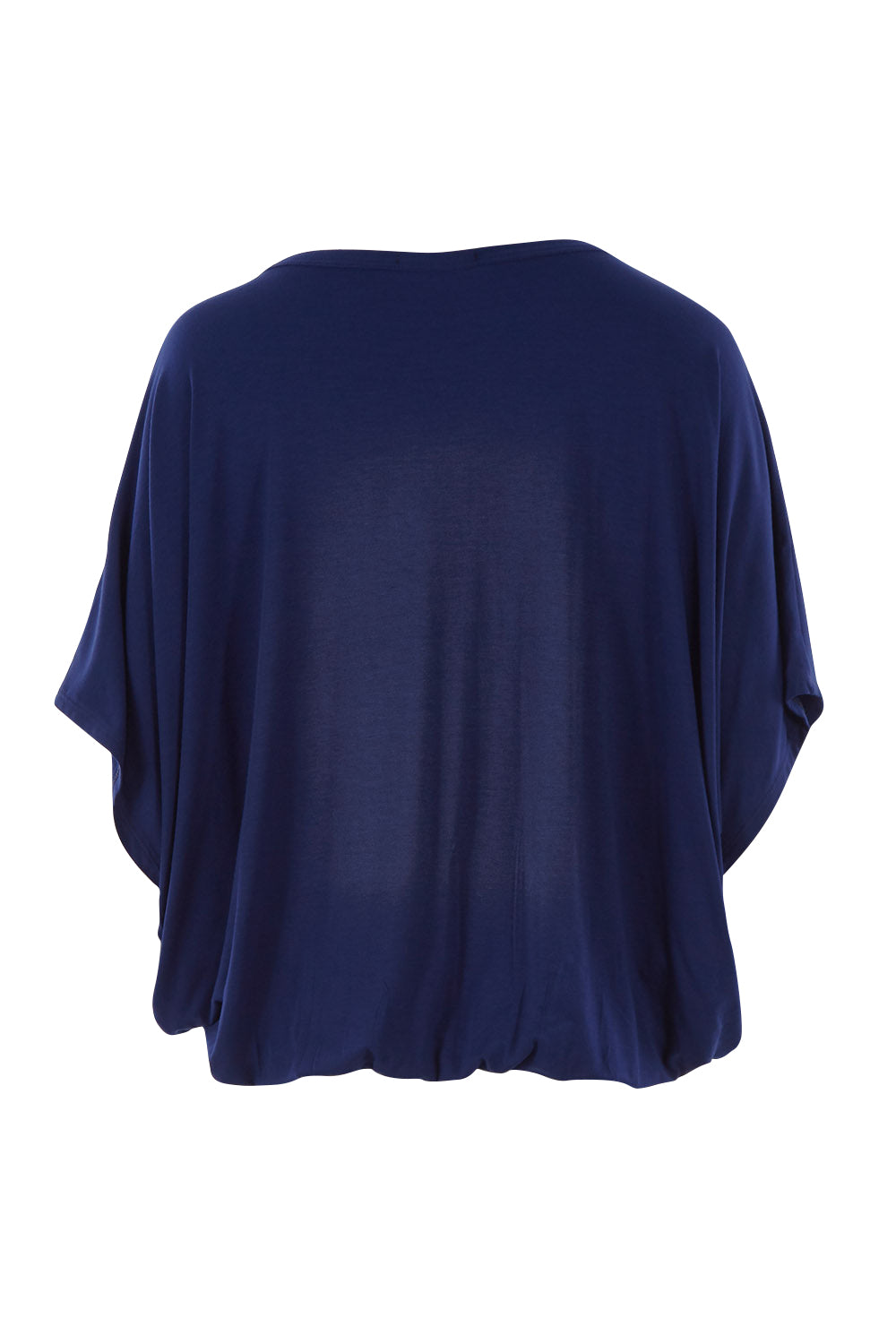 Product shot of The Relaxed Button Bamboo Tee in colour Navy (Blue), from the back