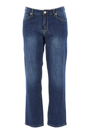 Product shot of The Boyfriend Jean in colour Mediumblue (Blue), from the front