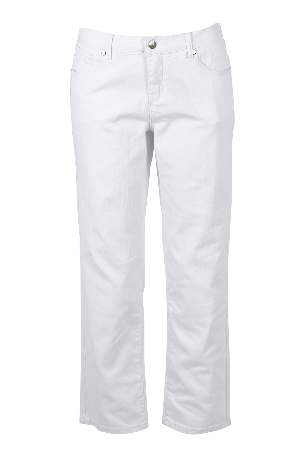 Product shot of The Boyfriend Jean in colour White (White), from the front