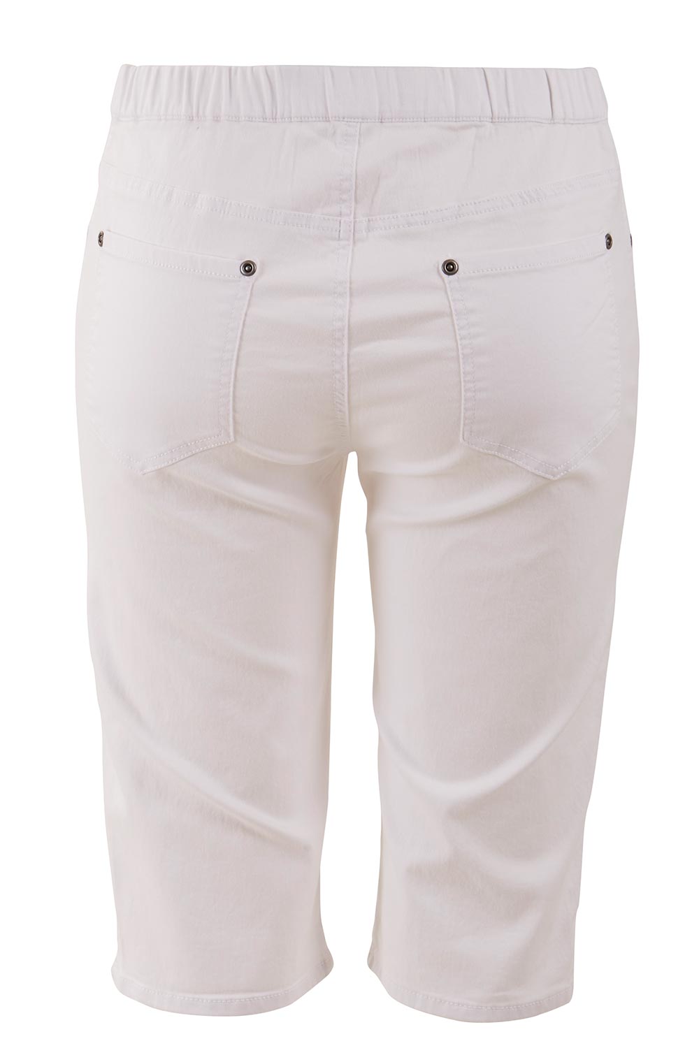 Product shot of The Pull On Short in colour White (White), from the back