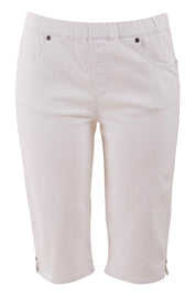 Product shot of The Pull On Short in colour White (White), from the front