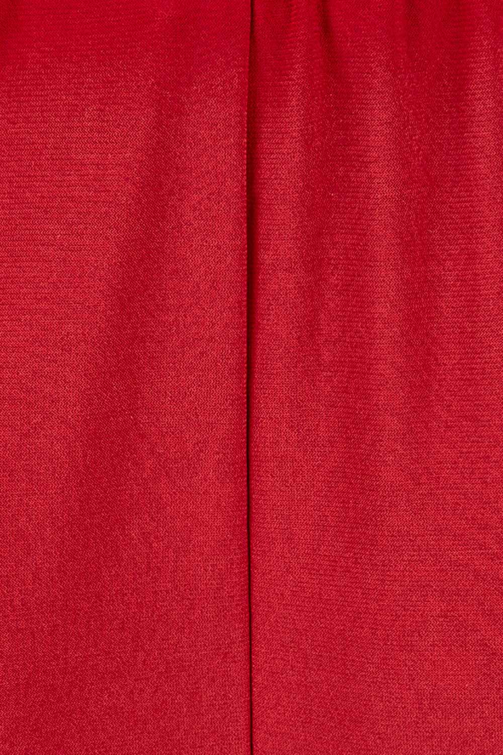 Product shot of The Recycled Pull On Skirt in colour Cherryred (Red), detail