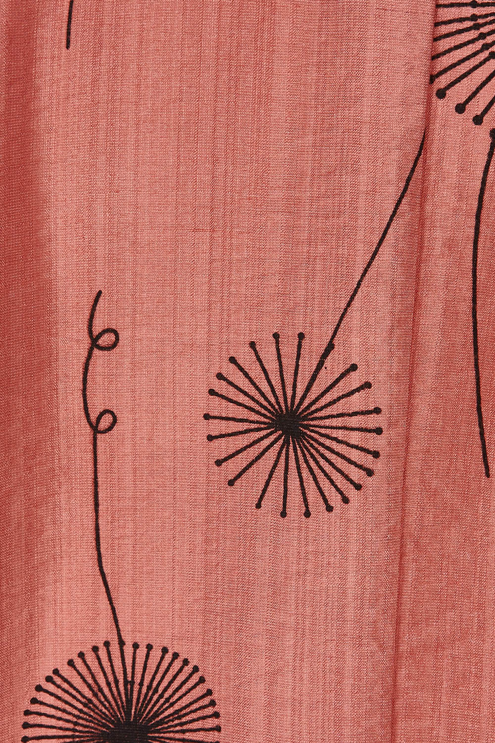 Product shot of The Relax Fit Printed Top in colour Rosecopper (Pink), detail