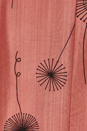 Product shot of The Relax Fit Printed Top in colour Rosecopper (Pink), detail