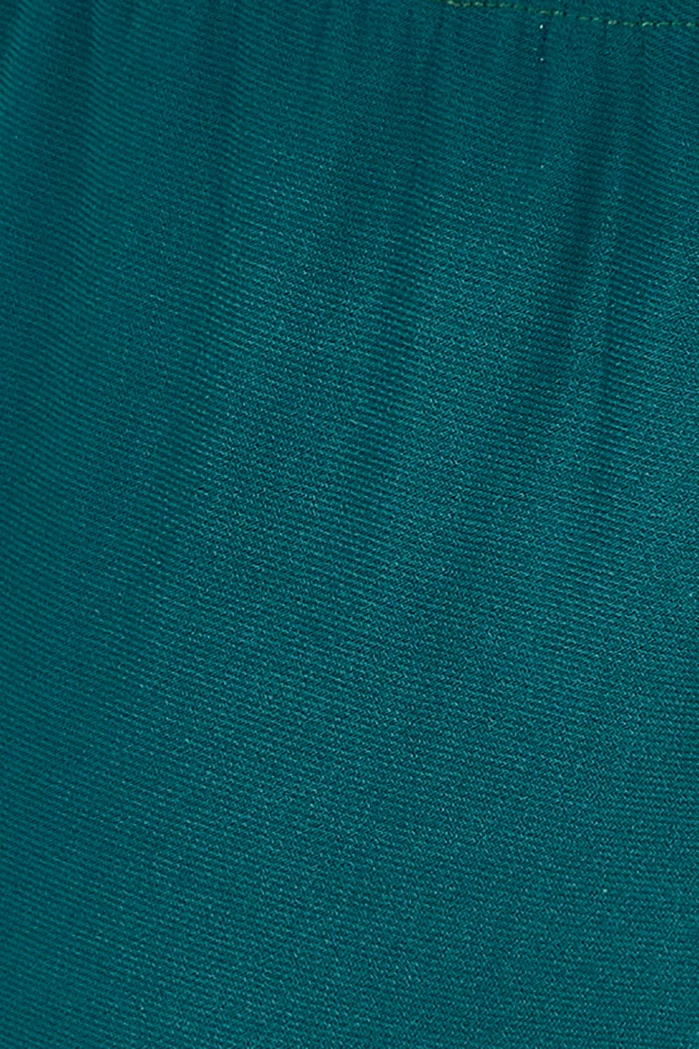 Product shot of The Recycled Relax Fit Pant in colour Deeplagoon (Green), detail
