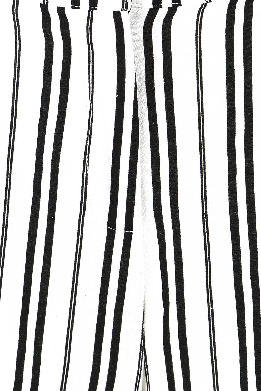 Product shot of The Striped Pull On Cullotte in colour Blackwhite (Black), detail