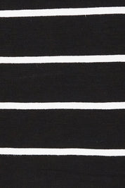 Product shot of The Striped Blocked Tee in colour Blackwhite (Black), detail