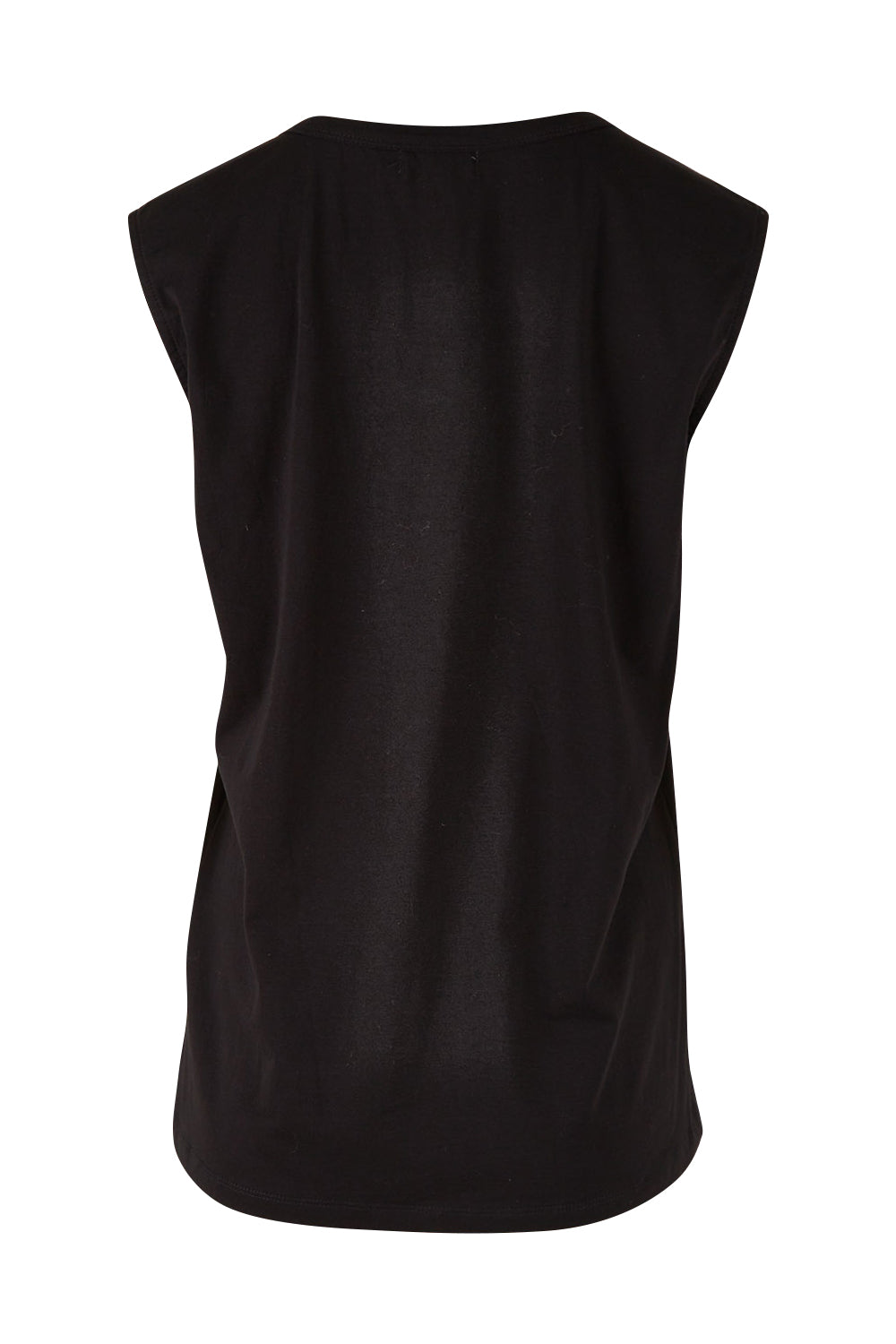 Product shot of The Lace Insert Tank in colour Black (Black), from the back