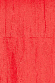 Product shot of The Relaxed Fit Woven Tee in colour Red (Red), detail