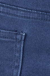 Product shot of The 5 Pocket Denim Midi Skirt in colour Navy (Blue), detail