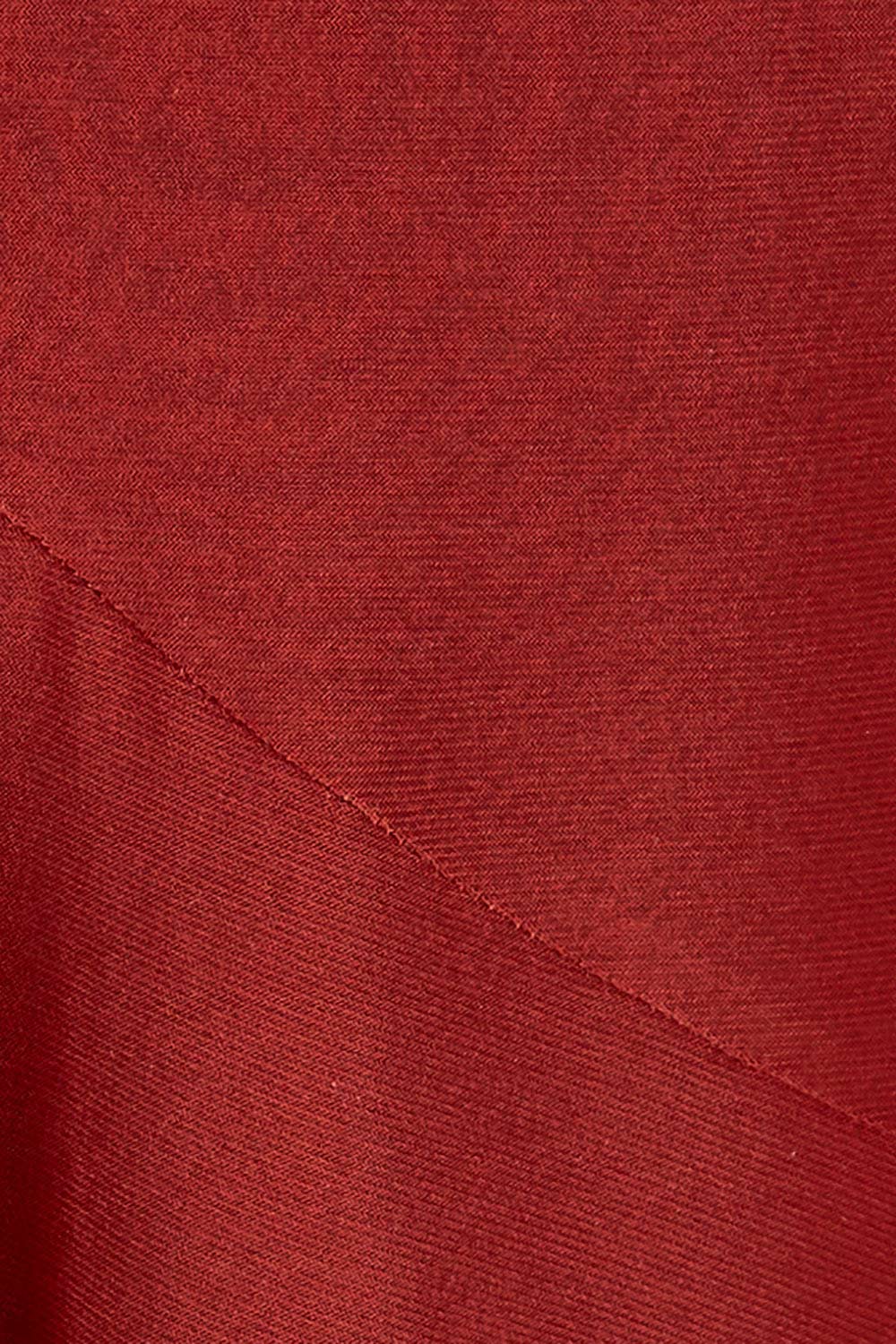 Product shot of The Recycled Flounce Cardigan in colour Terracotta, detail
