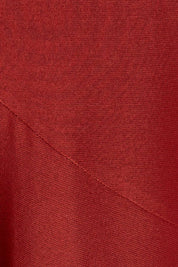 Product shot of The Recycled Flounce Cardigan in colour Terracotta, detail