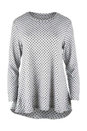 Product shot of The Spot Swing Knit Tee in colour Greymarle (Grey), from the front