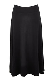Product shot of The Fit & Flare Summer Skirt in colour Black (Black), from the back