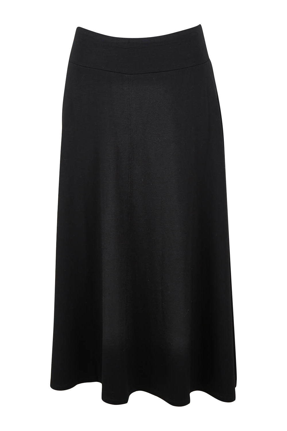 Product shot of The Fit & Flare Summer Skirt in colour Black (Black), from the front