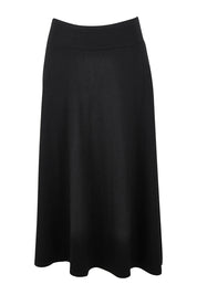 Product shot of The Fit & Flare Summer Skirt in colour Black (Black), from the front