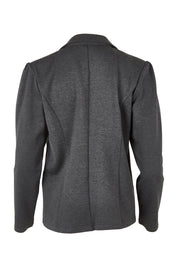 Product shot of The Ponte Blazer in colour GreyMarle (Grey), from the back