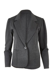 Product shot of The Ponte Blazer in colour GreyMarle (Grey), from the front