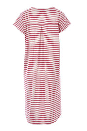 Product shot of The Cotton Bamboo Weekender Dress in colour Pinkcherry (Pink), from the back