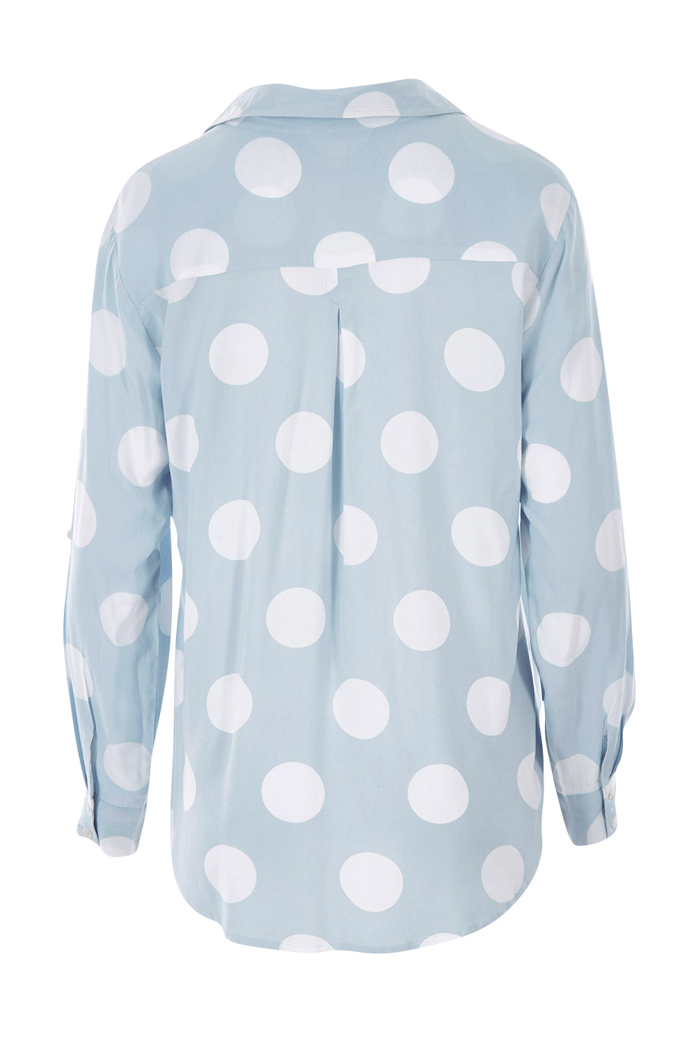 Product shot of The Relax Spot Shirt in colour Chambspot (Blue), from the back