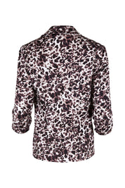 Product shot of The Everyday Printed Blazer in colour Mutedpink (Pink), from the back