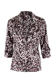 Product shot of The Everyday Printed Blazer in colour Mutedpink (Pink), from the front