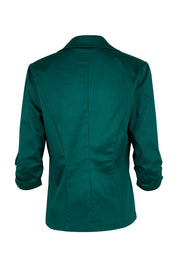 Product shot of The Everyday Blazer in colour Deepgreen (Green), from the back
