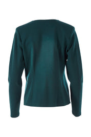 Product shot of The Define Ponte Jacket in colour Darkgreen (Green), from the back