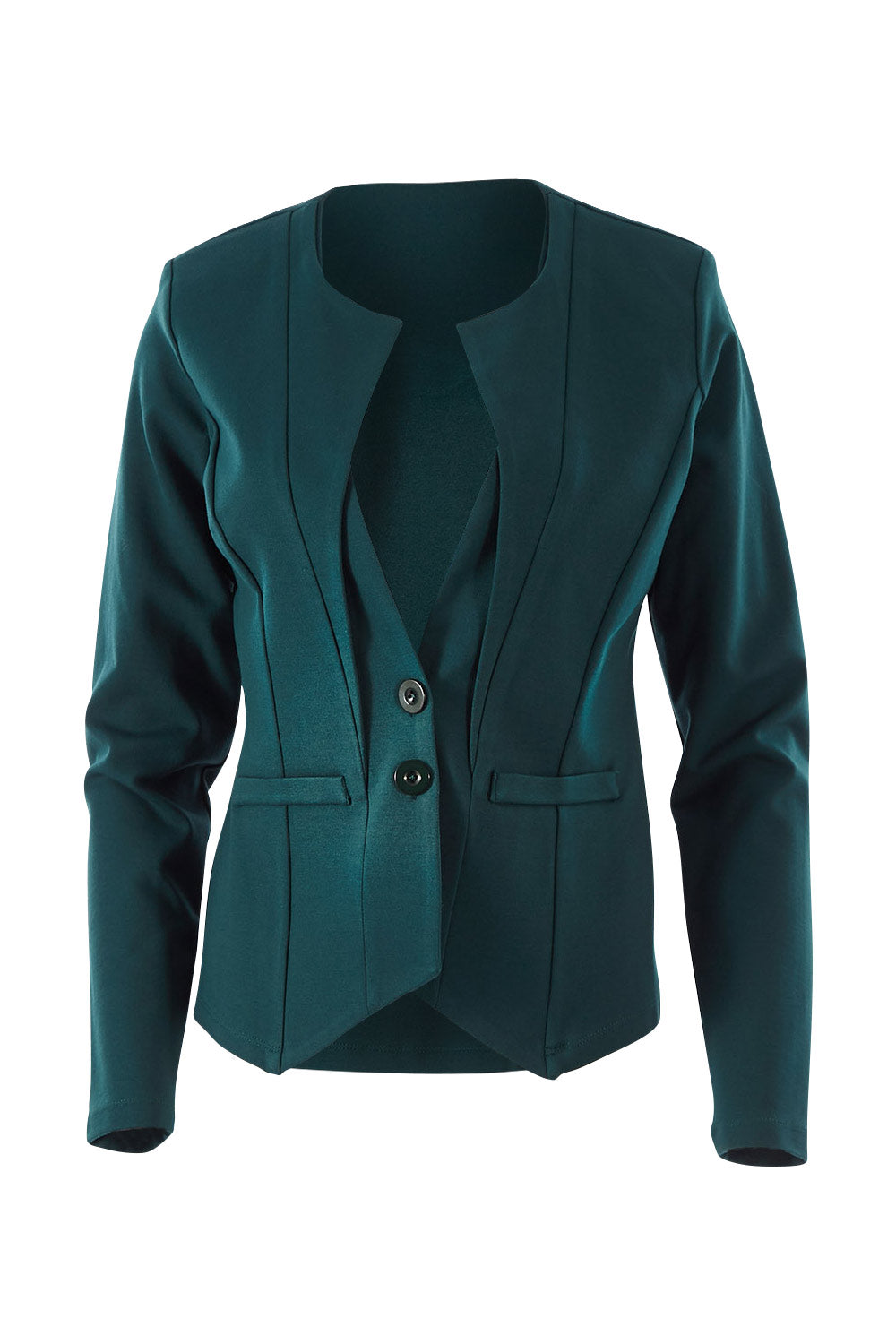 Product shot of The Define Ponte Jacket in colour Darkgreen (Green), from the front