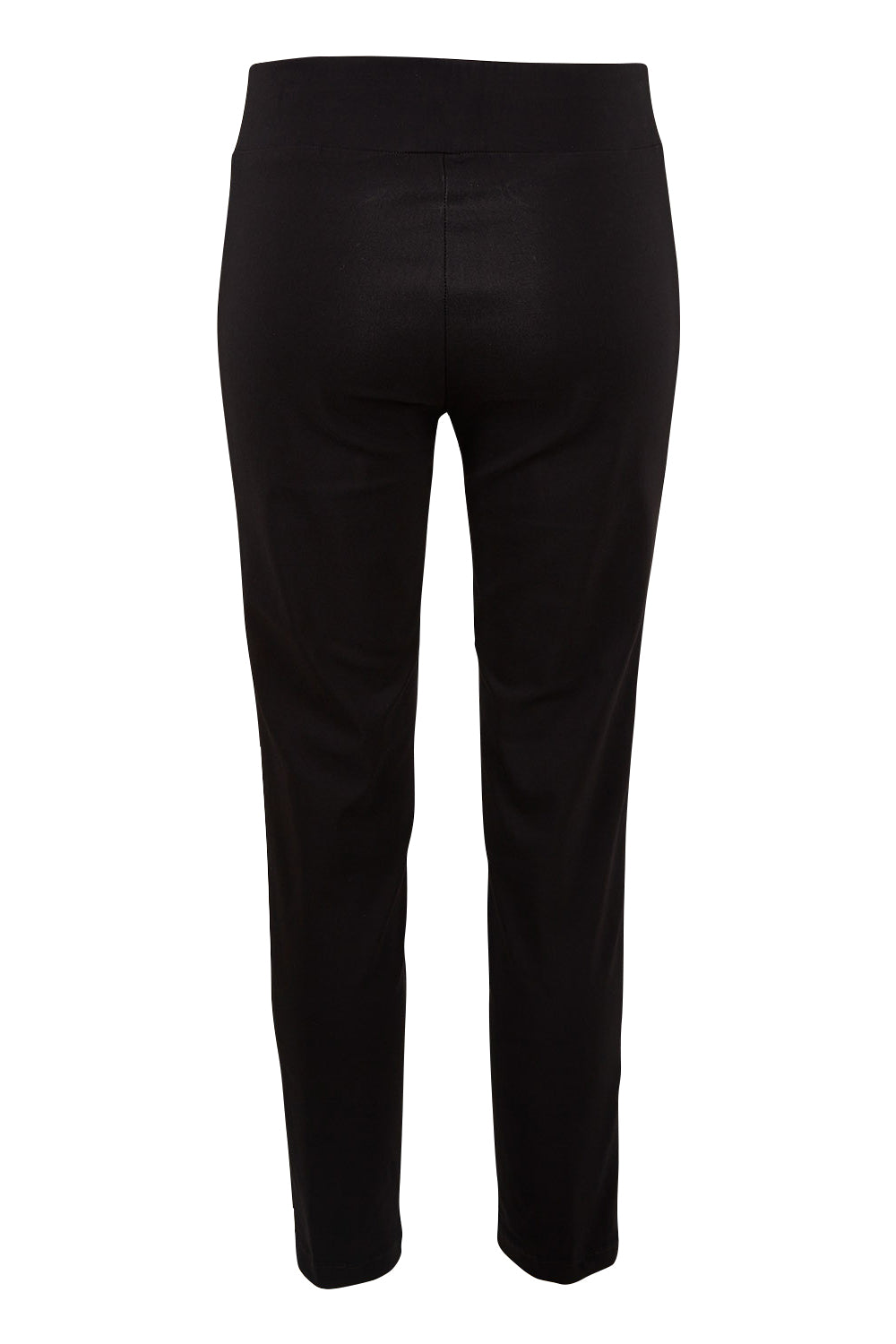 Product shot of The Stretch Career Pull On Pant in colour Black (Black), from the back