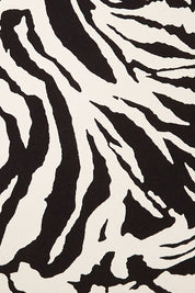 Product shot of The Printed Pull On Pant in colour Zebra (Black), detail