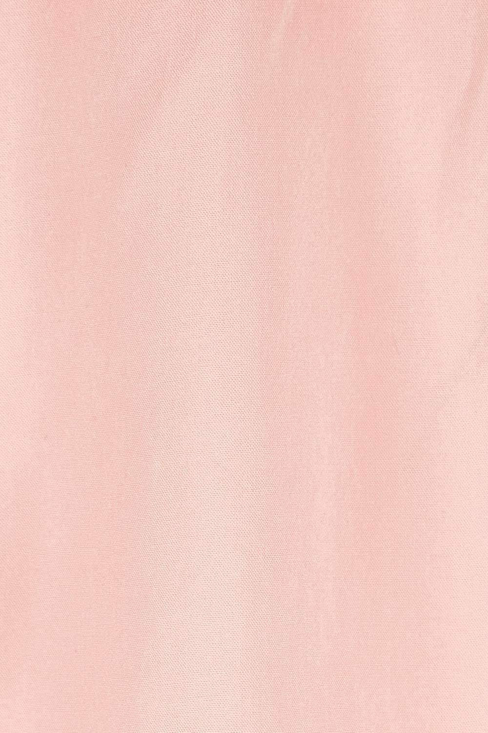 Product shot of The Flowy Ruffle Top in colour Pink (Pink), detail