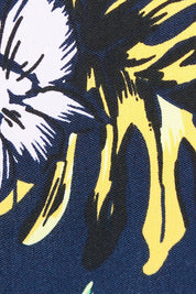 Product shot of The Tube Skirt in colour Botanical (Blue), detail