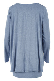 Preloved Belle V Neck Forgiver Tunic - Blue Marle
