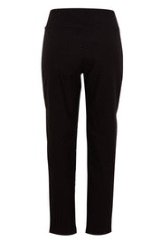 Product shot of the Belle Print Bengalene Pant in colour BlackPrint (Black), from the back