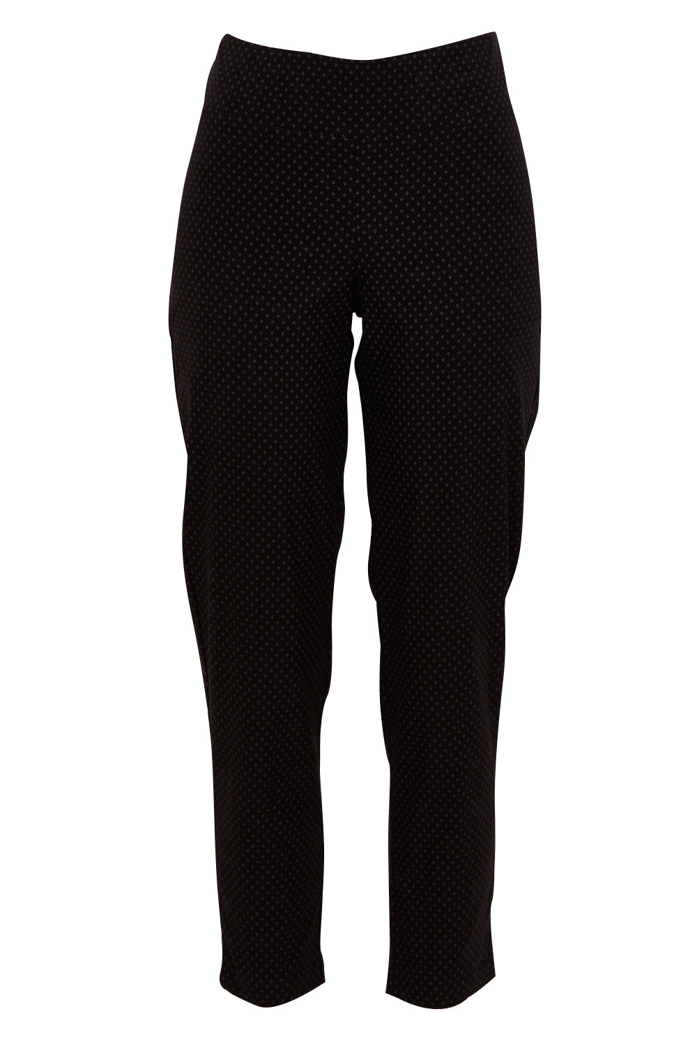 Product shot of the Belle Print Bengalene Pant in colour BlackPrint (Black), from the front