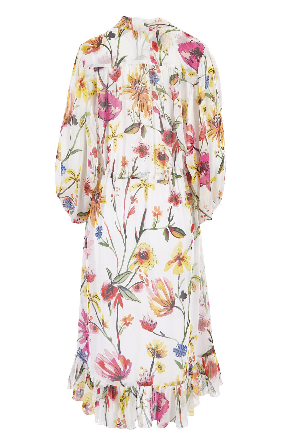 Product shot of the Belle Romance Dress in colour Romance (White), from the back