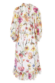 Product shot of the Belle Romance Dress in colour Romance (White), from the back