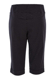 Product shot of the Belle Knee Short in colour Spot (Black), from the back